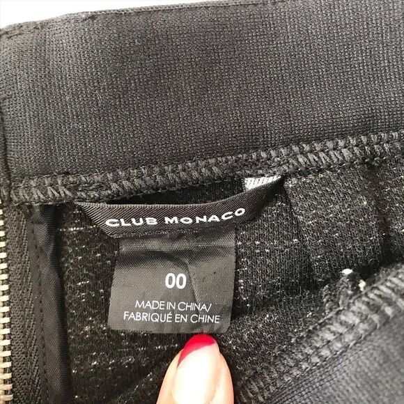 Club Monaco textured zipper skirt size 00 - Picture 7 of 8